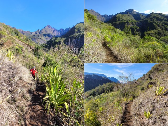 Quelques portions du sentier dans des zones faciles