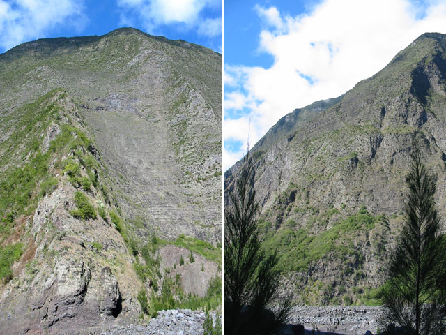 Deux portions abruptes du rempart