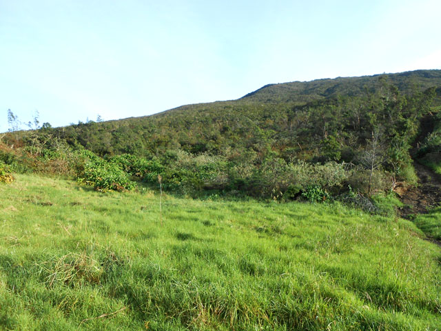 Abords de la réserve d'eau en fin de parcours et vue sur les Hauts de la Crête