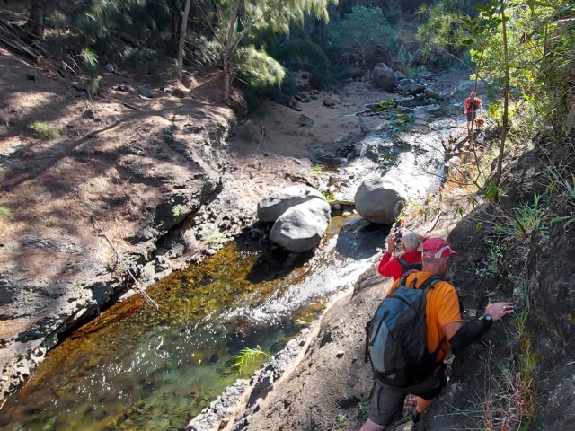Passages en corniche où il faut prendre garde à la glissade