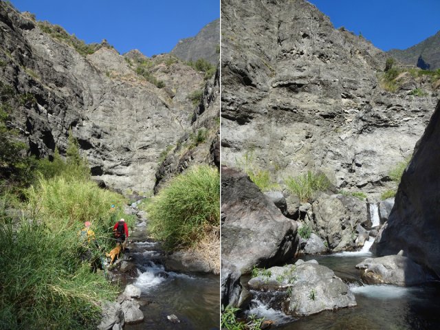 Falaises friables et cascades pour terminer la montée