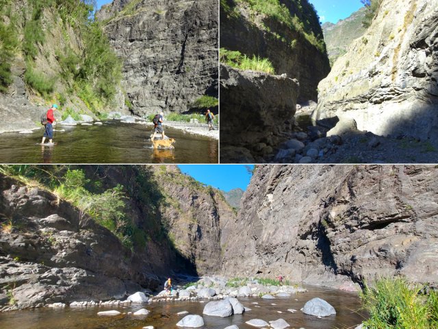 Encore de l'eau et des falaises mais dans une vallée très large