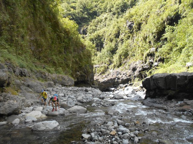 La vallée devient de plus en plus étroite et l'ombre est appréciable