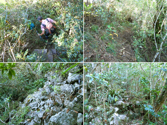 Sentier parfois abrupt, peu marqué ou sur pierrier jusqu'à la rivière