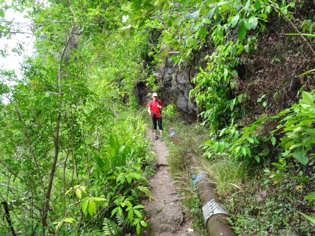 Le sentier est étroit mais de très bonne qualité