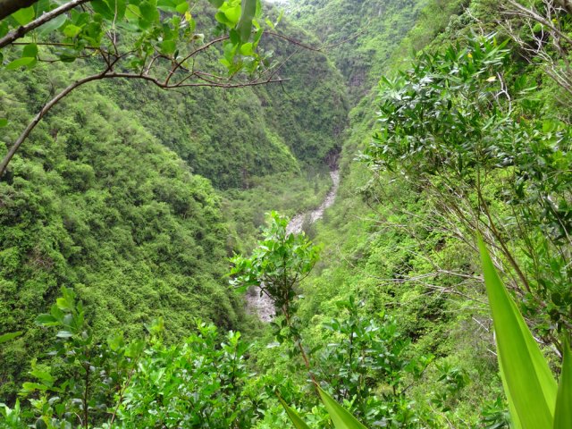 Le fond rocheux de la Ravine du Chaudron
