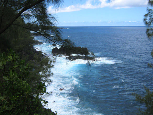 La côte est vers la Pointe des Bambous
