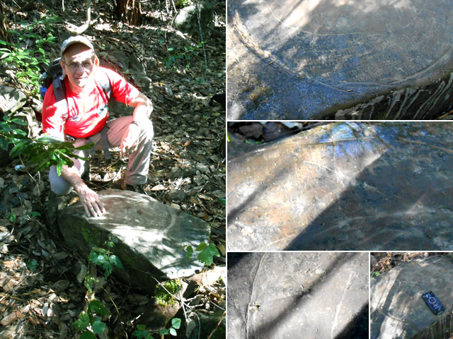 Vue d'ensemble et détails de cette pierre mystérieuse