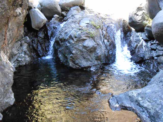 Succession de petits bassins ou chutes discrètes durant la montée du Bras l'Eustache