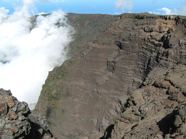 On peut deviner l'intensité de l'effondrement des cirques