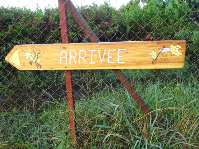 Fin de la courte boucle du parcours Zabeille