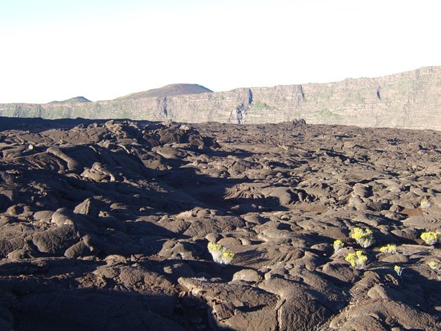 La lave agglutinée en épaisse peau d'éléphant