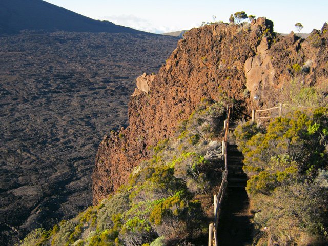 Les premiers mètres de la descente à partir du Pas de Bellecombe