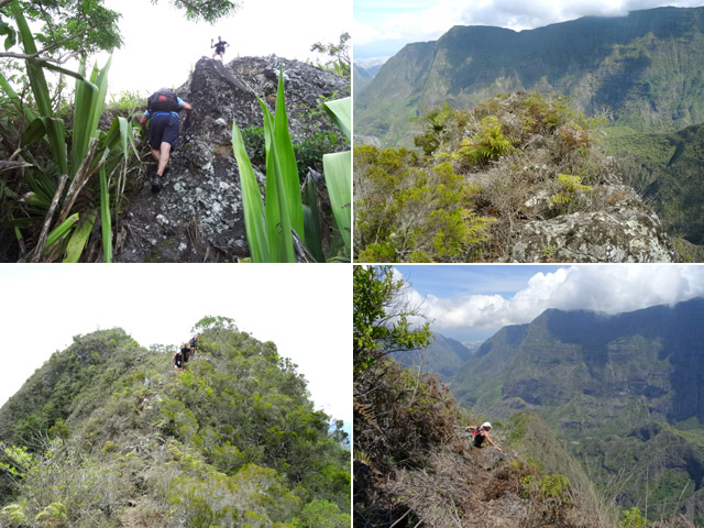 Quelques portions du sentier plus ou moins pentu