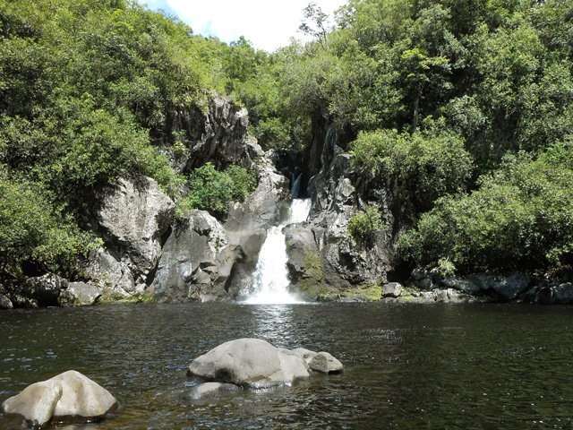 Vaste bassin pour la Cascade des Aigrettes