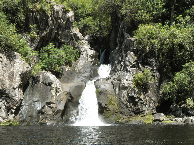 Le Bassin des Aigrettes et sa cascade en trois paliers