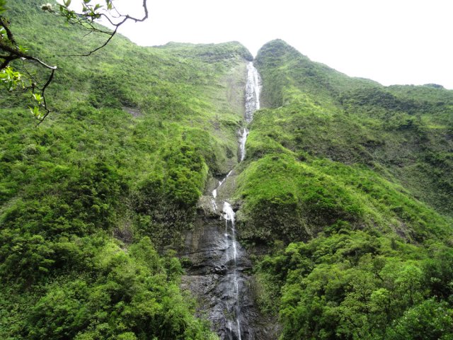 Premier point de vue sur la cascade : fin de la balade pour tous