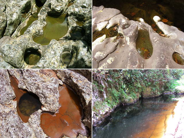 Chansons aval : belles marmites, roches ou bassin