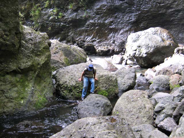 La remontée de la ravine n'est pas très difficile ni dangereuse