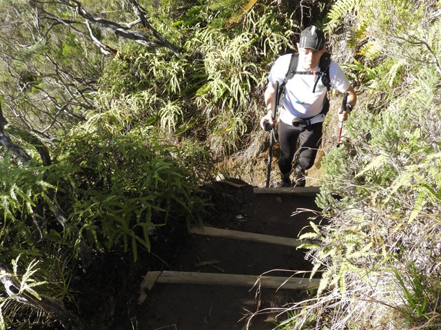 La pente y est parfois forte mais c'est mieux que la boue