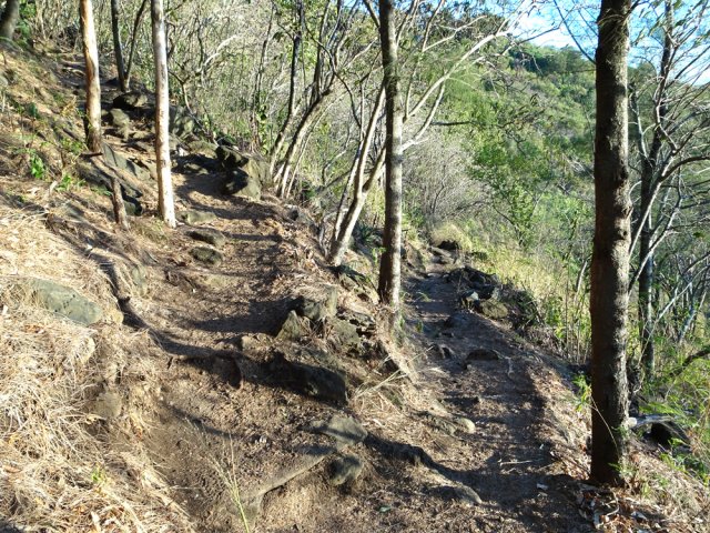 Un lacet dans la descente vers le Bras Gentil