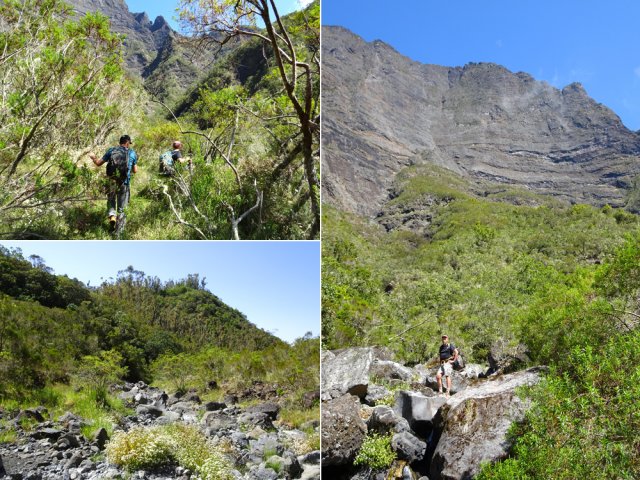 Aucune difficulté pour suivre la berge ou le fond du ruisseau