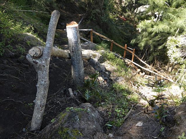 Le sentier et un autre escalier