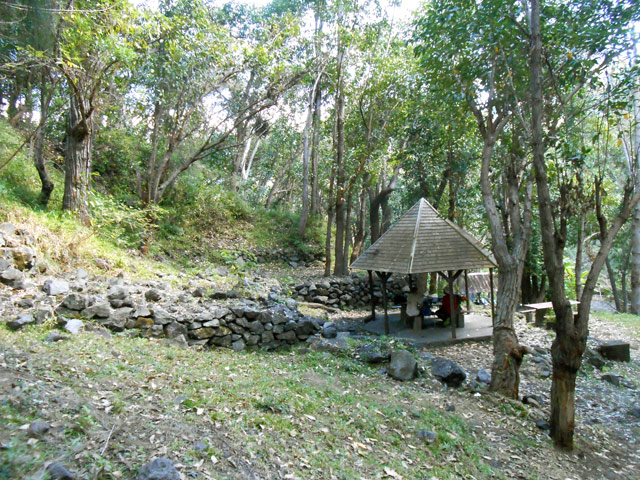L'arrivée à l'aire de pique nique de Fond de Galet