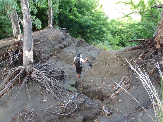 Descente facile à repérer dans une incroyable épaisseur de sable