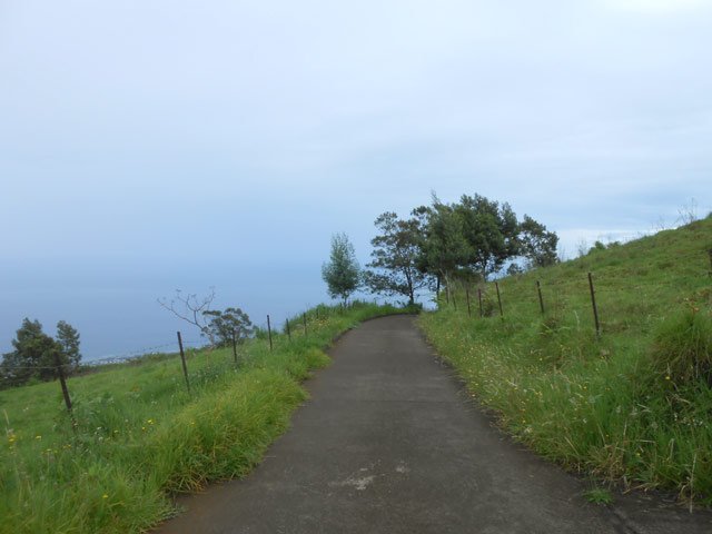 L'agréable petite route étroite dans sa partie "pelouse". Ailleurs, beaucoup de galaberts.