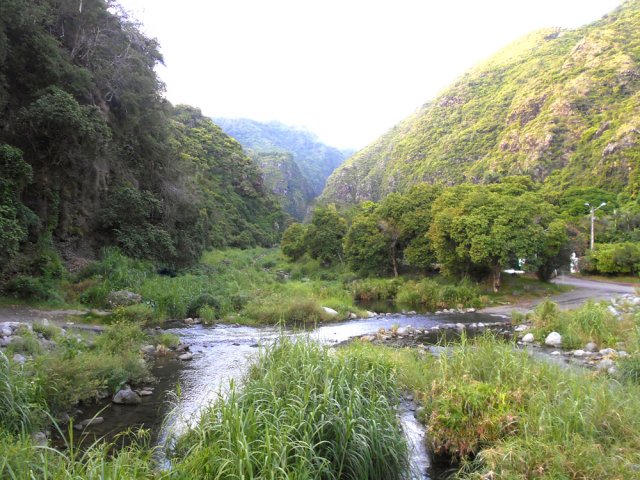 Le premier gué vu de la passerelle pour véhicules