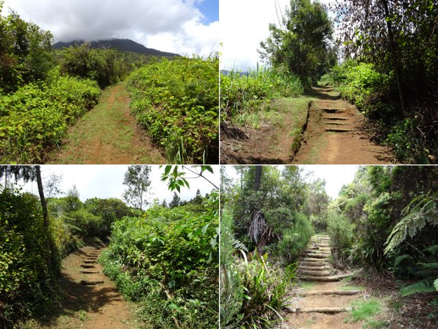 Le sentier de Grand Coude, en bon état, longe le rempart