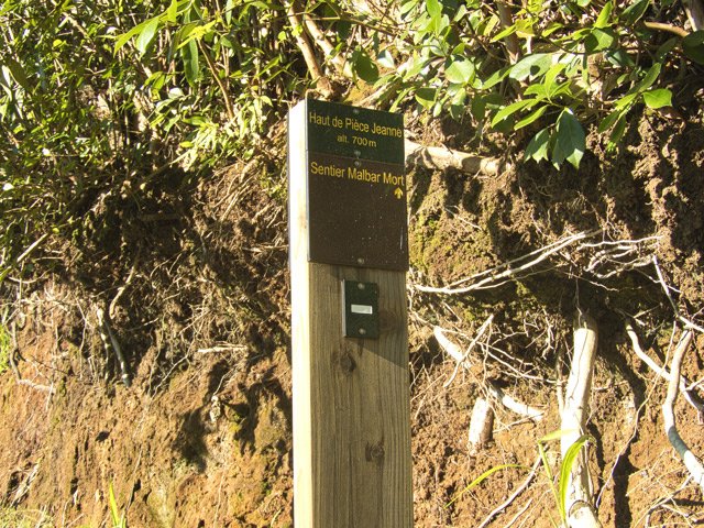 Un des rares poteaux de l'ONF rencontrés durant la boucle