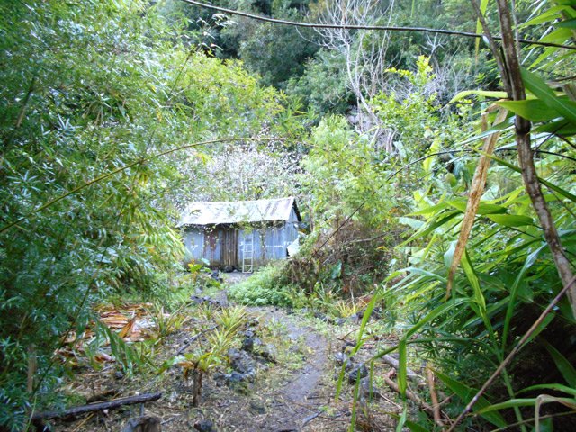 Une modeste case proche du kiosque de Cap Blanc