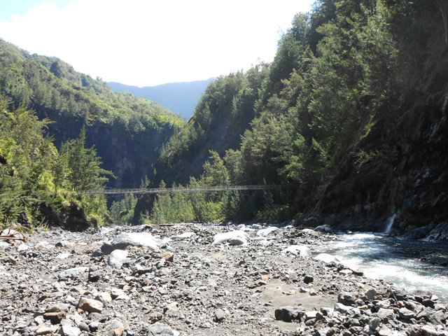 Arrivée à la Passerelle, point de repère pour la montée