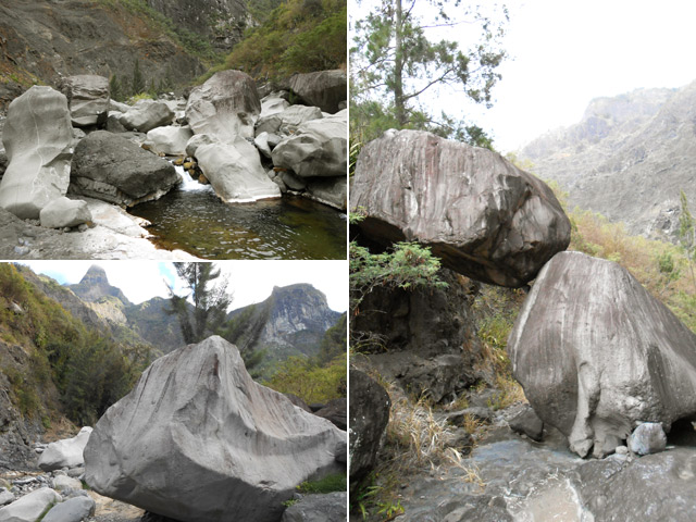 D'autres rochers dont un en équilibre très instable