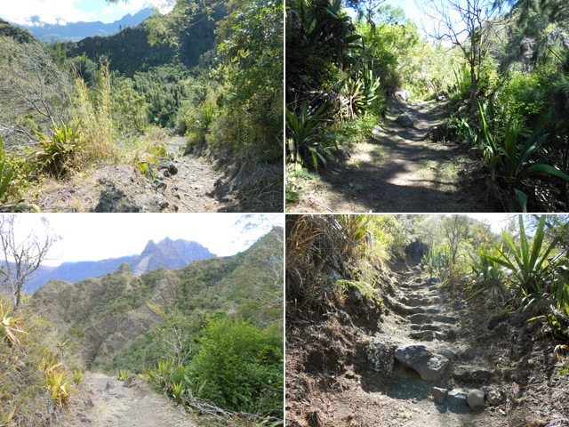 Quatre portions du sentier de la Chapelle