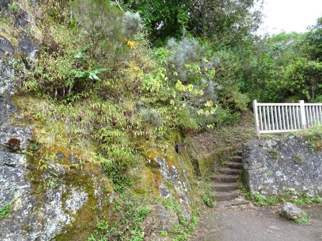 L'escalier permettant l'accès au belvédère de la Roche Merveilleuse