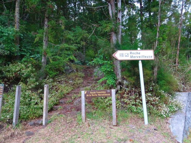 Fin du sentier à la route de Bras Sec