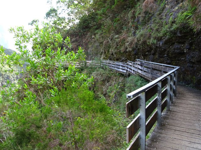 La première véritable passerelle, à plat pour s'échauffer