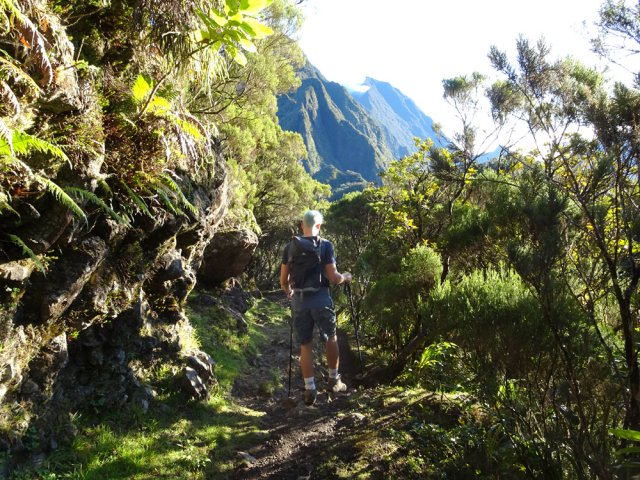 Sentier tortueux mais assez plat jusqu'au Bras Bémale