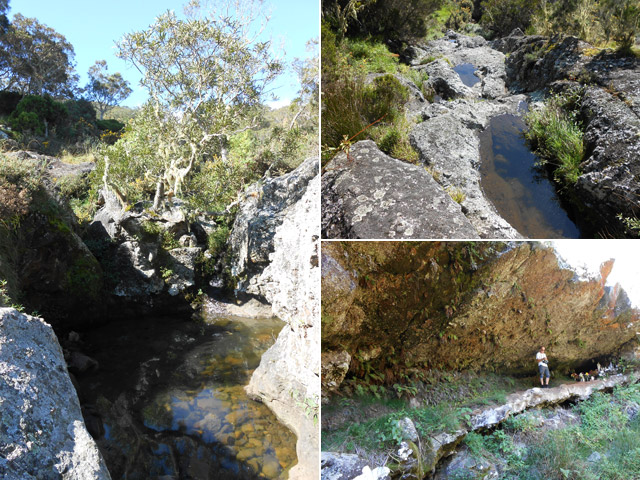 Le Bras de la Ravine Divon et l'oratoire au fond de la grotte