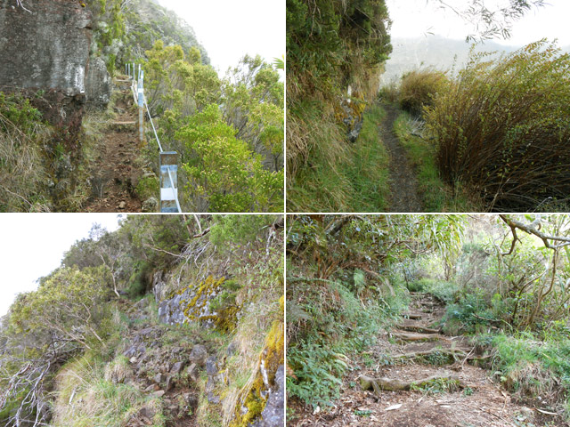 Quelques idées du sentier de descente du rempart depuis le Nez de Bœuf