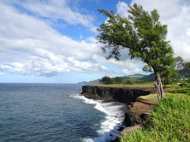 La falaise verticale n'est jamais haute mais friable
