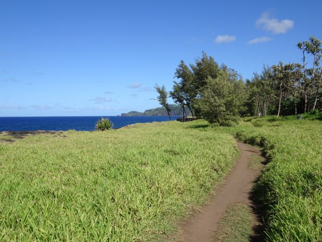 Le passage est usé par les milliers de piétinements sur ce circuit fréquenté