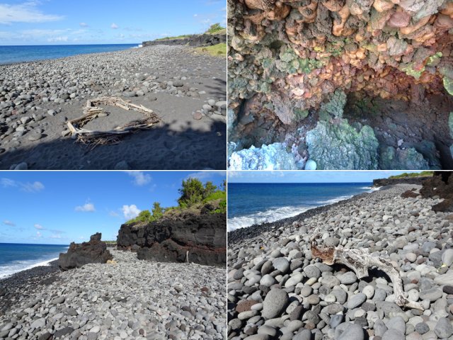 Une idée de la traversée par la plage caillouteuse
