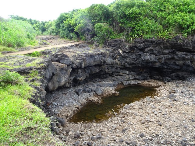 Passage de la Ravine Dominique, rarement en crue