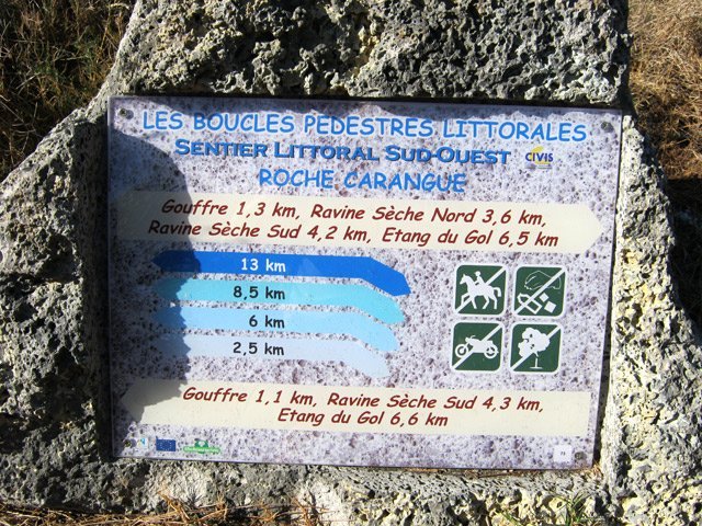 Excellents balisages de la région de l'Etang Salé