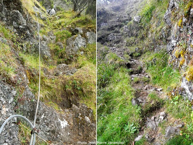 Ça se corse à certains endroits avec échelles ou cordes
