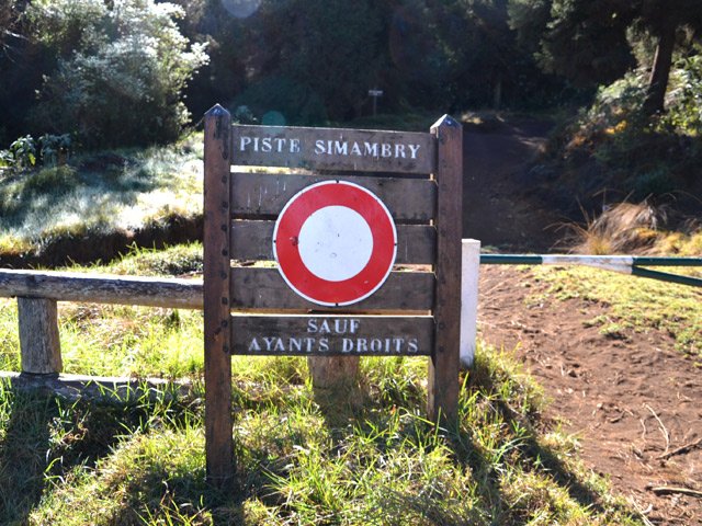 Le début de la piste Simambry